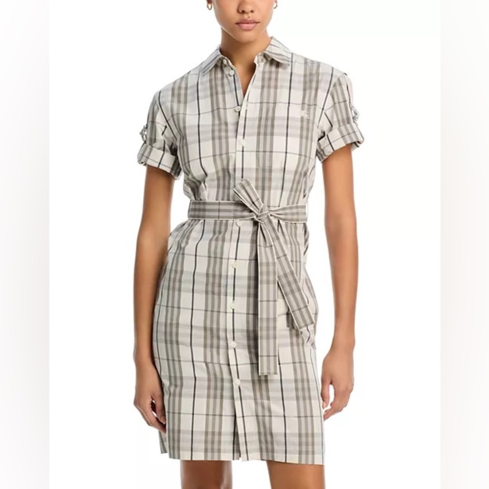 Burberry Cotton Plaid Dress in Classic Check